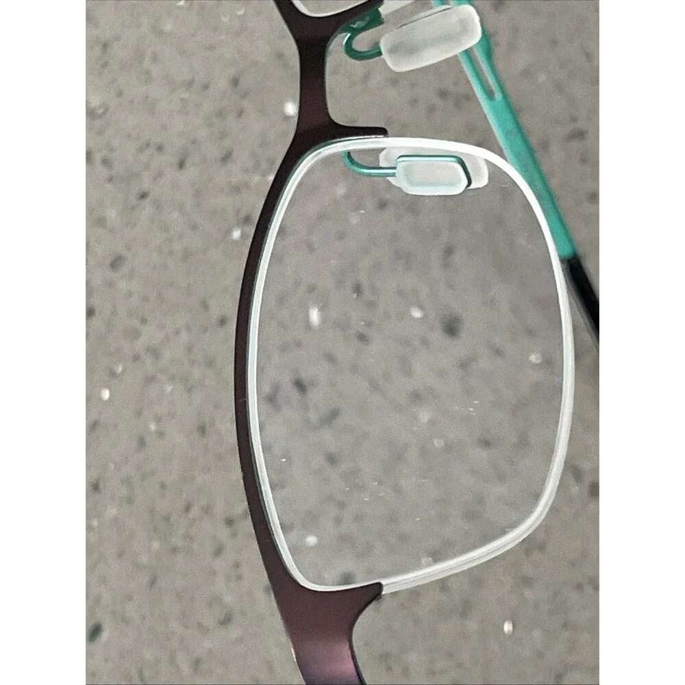 Eyebuydirect Pearl Brown 50-19-140 C1 Eyeglasses FRAMES ONLY half rim teal